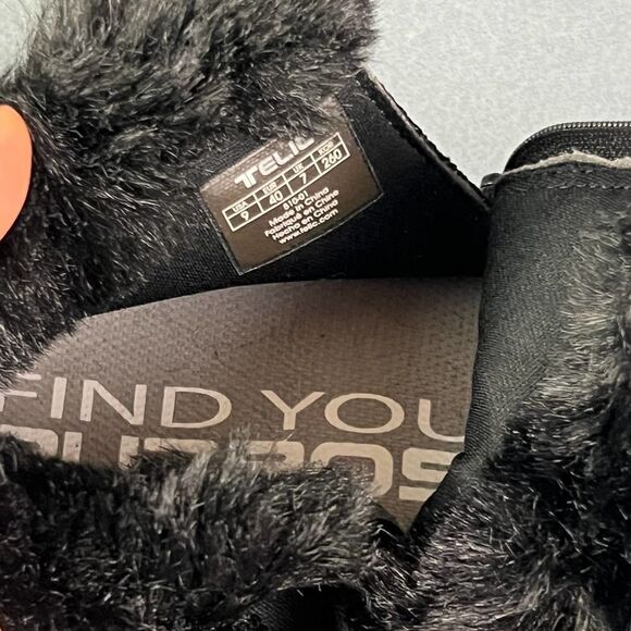 Telic Apres-Ski Recovery Boot Women's 9 Granite Black Faux Fur Ankle Bootie - Picture 7 of 10